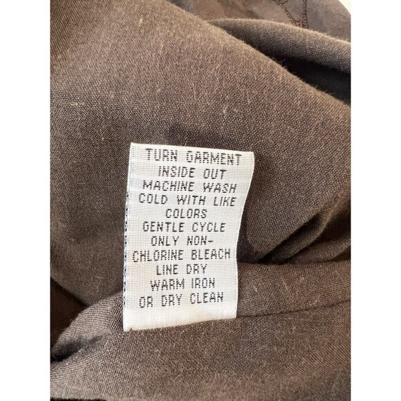 VTG Talbots Dress Embroidered Brown SZ 14 Classic Beach Cruise Summer - Picture 9 of 10